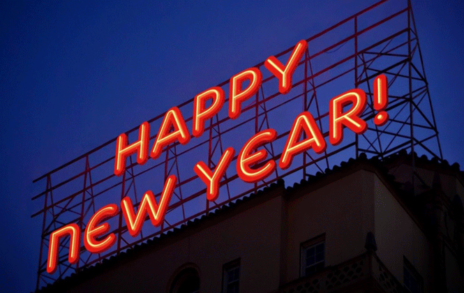Happy New Year neon sign